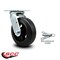Service Caster 6 Inch Rubber on Steel Swivel Caster with Roller Bearing and Swivel Lock SCC SCC-30CS620-RSR-BSL - alternate 2